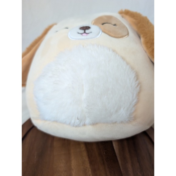 Squishmallows 11" Harris The Dog No Hang Tag Tush Tag Brown Winking Dog - Picture 4 of 5
